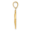 14K Polished and Satin Hollow St. Vincent Medal Round Pendant