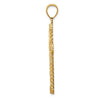 14K Large Diamond-cut Cross Pendant