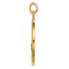 14k Polished and Satin Solid St Florian Medal Round Pendant