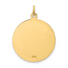 14k Polished and Satin Solid St Florian Medal Round Pendant