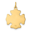 14k Polished and Satin Solid Small St. Florian Fire Dept. Badge Medal Charm