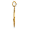 14k Polished and Satin Solid Medium St. Florian Medal Round Pendant