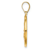 14k Polished and Satin Hollow Round St. Magdalena Medal Pendant