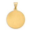 14k Polished and Satin Hollow Round St. Magdalena Medal Pendant
