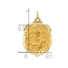 14k Polished and Satin Solid Small St. Michael Medal Badge Pendant