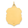 14k Polished and Satin Solid Large St. Michael Medal Badge Pendant