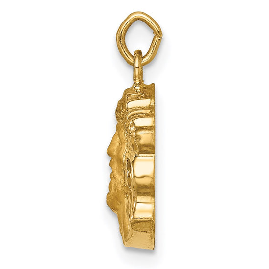 Gold Faces of Jesus Pendants