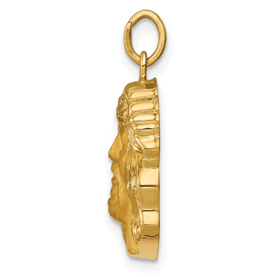 Gold Faces of Jesus Pendants