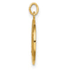 14k Polished and Satin Solid Miraculous Medal Round Charm