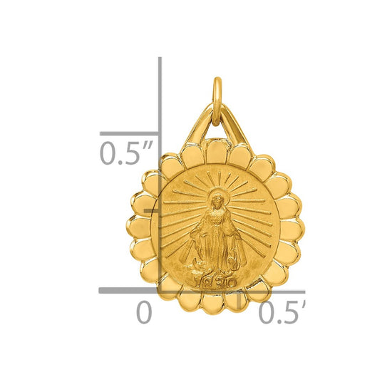 Gold Miraculous Medal Pendants