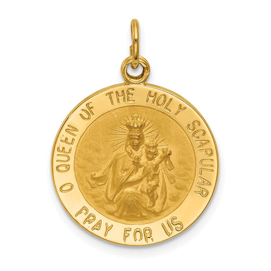 Gold Queen of the Holy Scapular Pendants