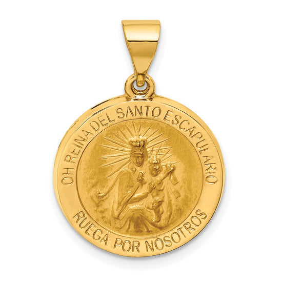 Gold Queen of the Holy Scapular Pendants
