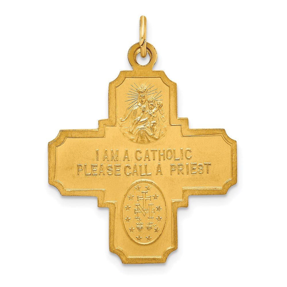 Gold Four Way Medal Pendants