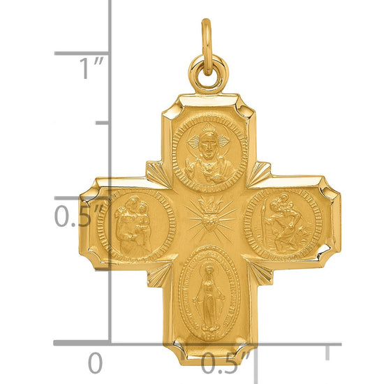 Gold Four Way Medal Pendants