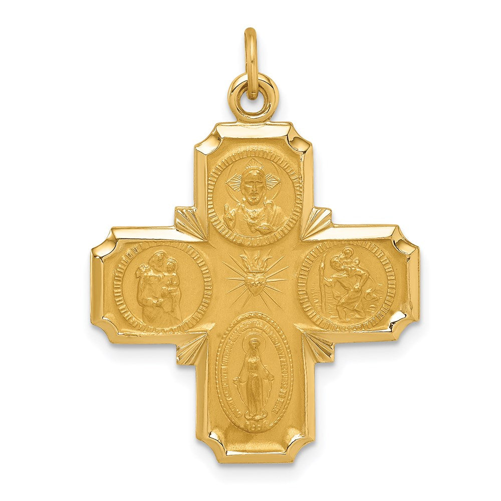 Gold Four Way Medal Pendants