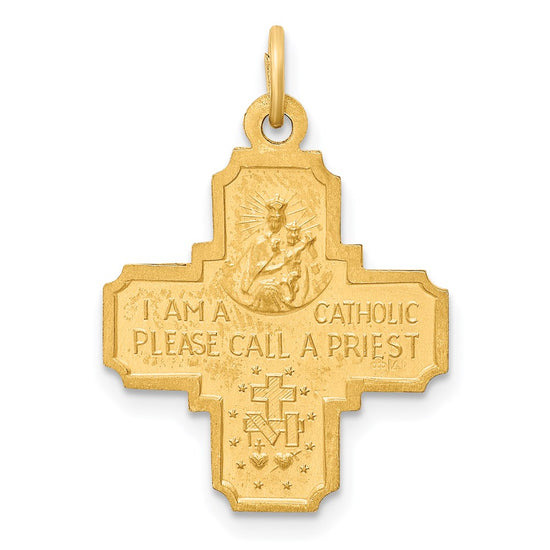 Gold Four Way Medal Pendants