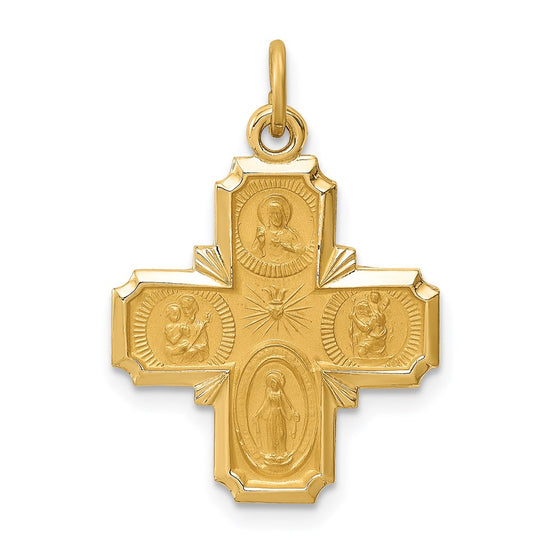 Gold Four Way Medal Pendants