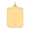14k Polished and Satin Solid Large Rectangle St. Christopher Medal Pendant