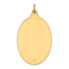 14k Polished and Satin Solid Large St. Christopher Medal Oval Pendant