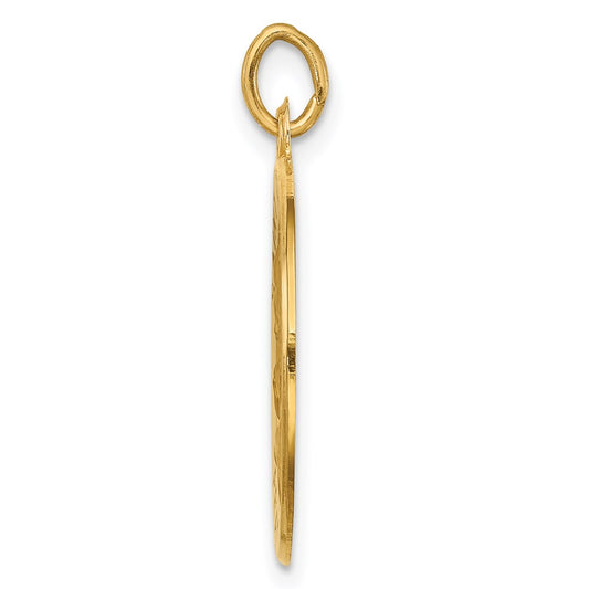 14k Polished and Satin Solid Small Round St. Joseph Medal Pendant