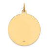 14k Polished and Satin Solid Large Round St. Joseph Medal Pendant