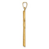 14k Hollow Polished Basketweave Design Latin Cross Pendant