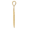 14K Large Diamond-cut Cross Pendant