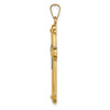 14k Two-tone Hollow Polished Cross with Center Cross Pendant