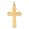 14k Two-tone Hollow Polished Cross with Center Cross Pendant