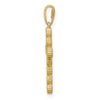 14K CZ Cross Pendant