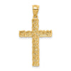 14K Nugget Style Cross Pendant