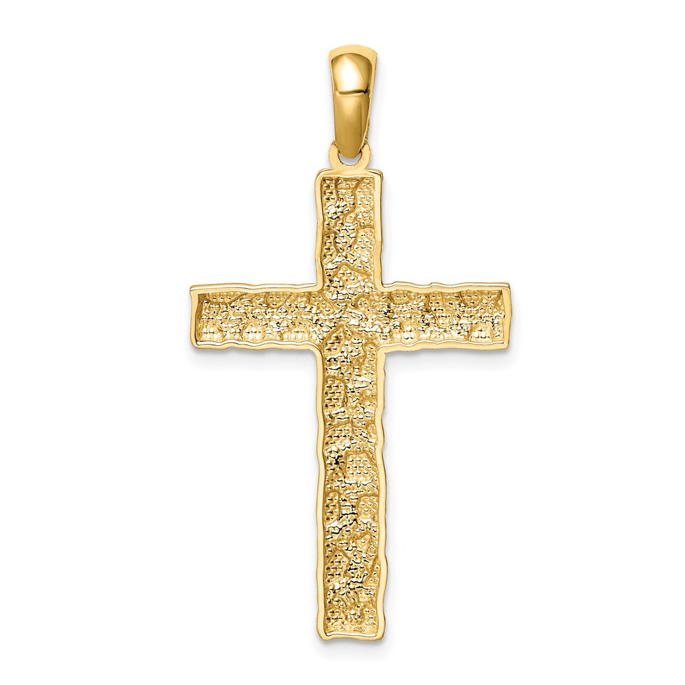 14K Nugget Style Cross Pendant