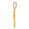 14K Diamond-cut -X- Center Cross Pendant
