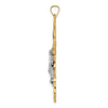 14k Two-tone Solid INRI Crucifix Pendant