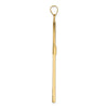 14k Polished and Line Design Solid Cross Pendant
