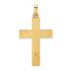 14k Polished and Twisted Hollow Cross Pendant