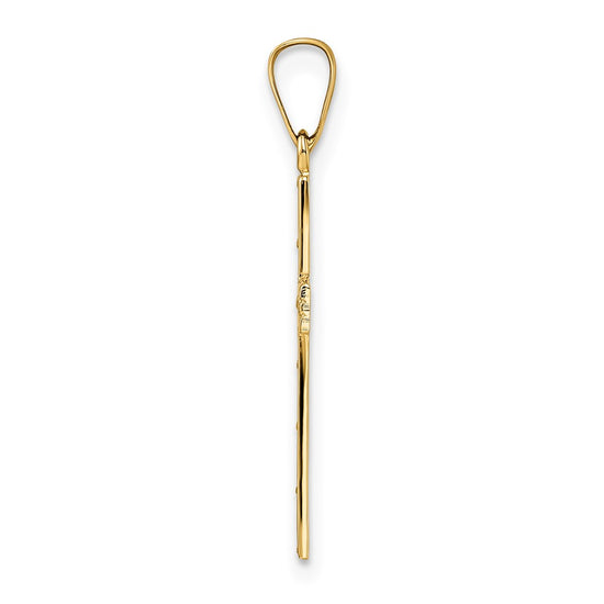Gold Latin Cross Pendant