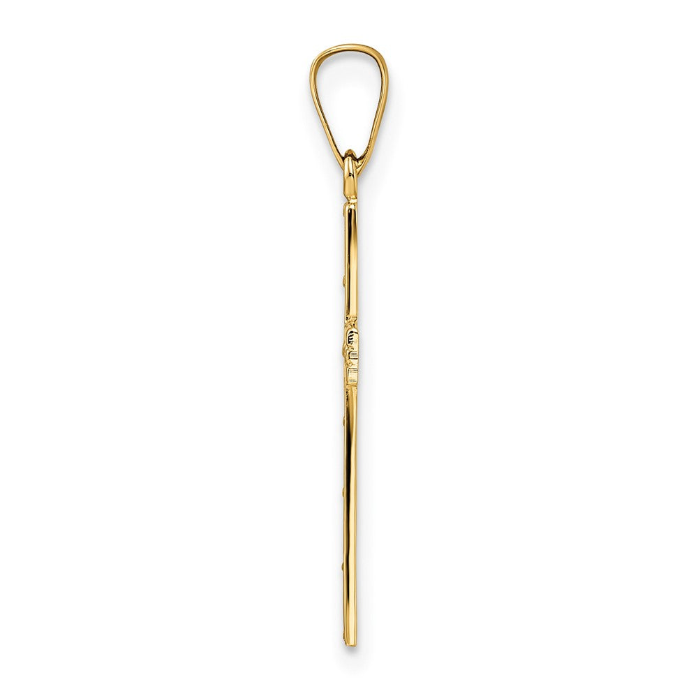 Gold Latin Cross Pendant