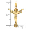 14k Polished Solid Risen Christ Pendant