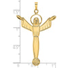 14k Polished Solid Risen Christ Pendant