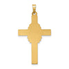 14k Polished and Satin Hollow Cross Pendant