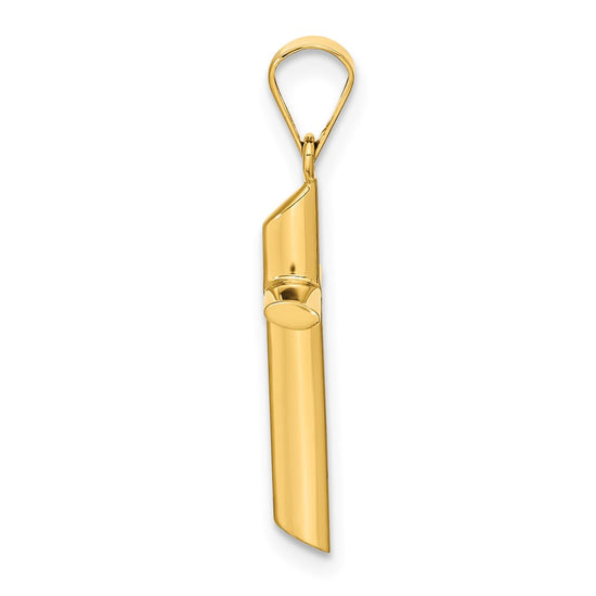 Gold Hollow Latin Cross Pendant