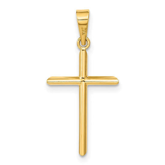Gold Hollow Latin Cross Pendant