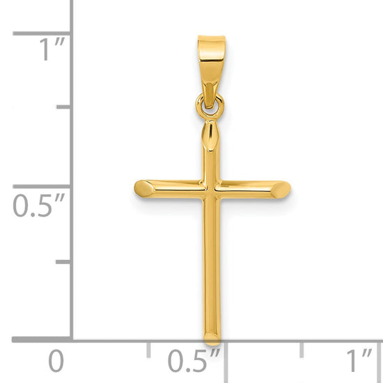 Gold Hollow Latin Cross Pendant