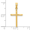 Gold Hollow Latin Cross Pendant