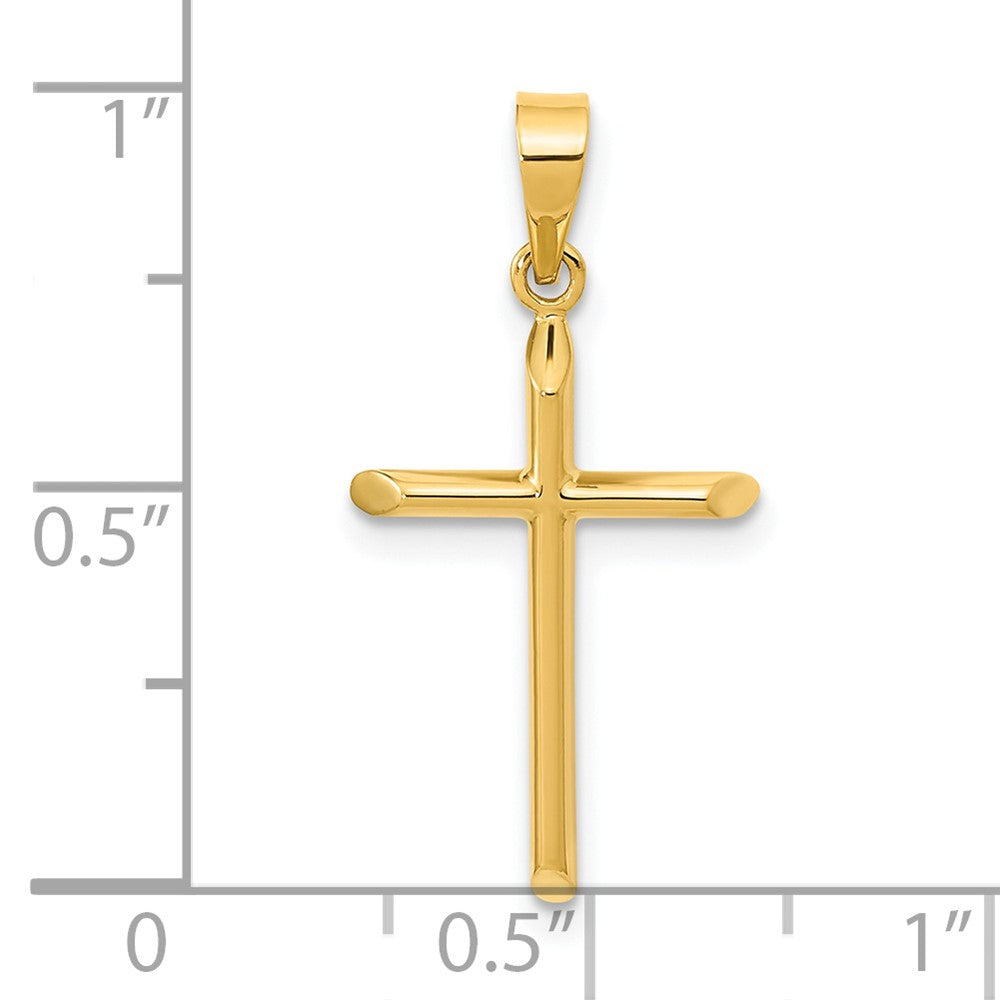Gold Hollow Latin Cross Pendant