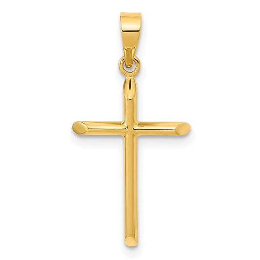 Gold Hollow Latin Cross Pendant