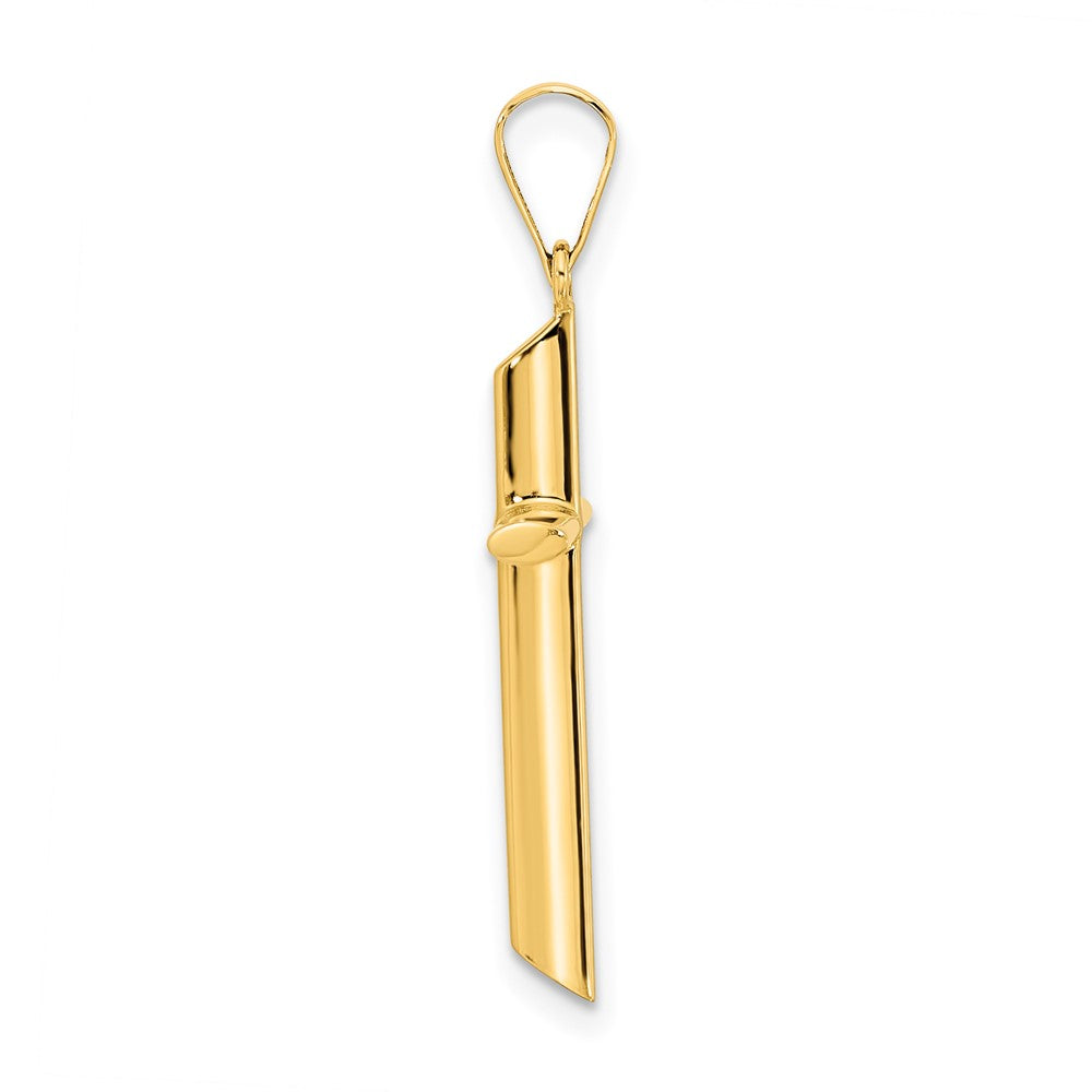 Gold Hollow Latin Cross Pendant