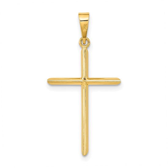 Gold Hollow Latin Cross Pendant
