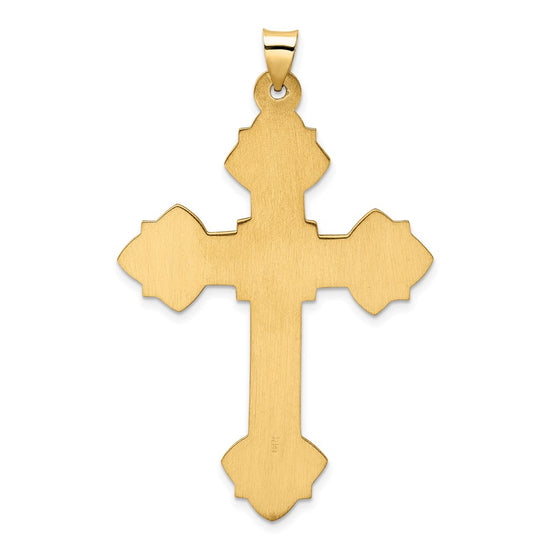 Gold Fleur de lis Cross Pendant